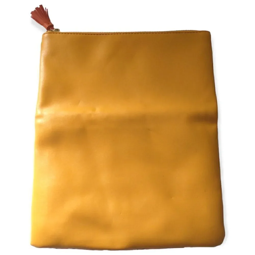 Rachel Pally Zahara Clutch Envelope Folding Floral Orange Blossoms Vegan Leather